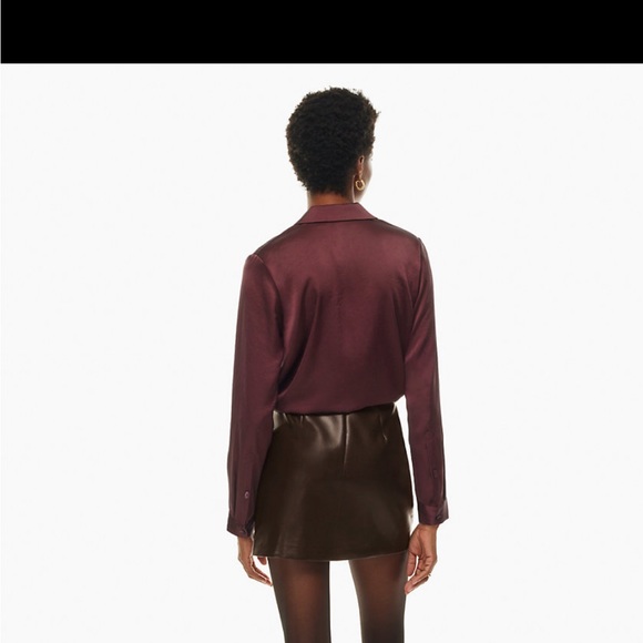 Wilfred tie-front satin blouse in US XS - Picture 8 of 15